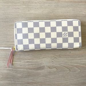 Damier Azur Pattern Coated Canvas Clemence Wallet
